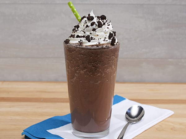 Frozen Hot Chocolate made with OREO Cookie Pieces