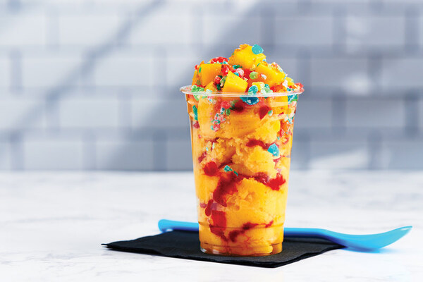 Spiced Mango Whip Sundaes made with SOUR PATCH KIDS Bitz