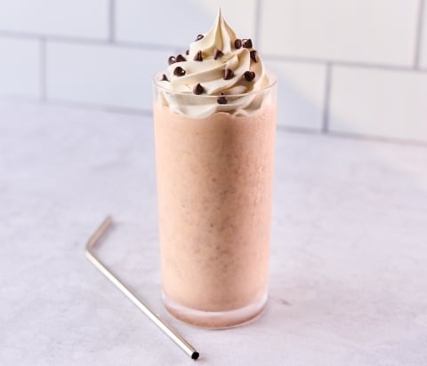 Chocolate Chip Cookie Milkshake made with CHIPS AHOY! Variegate