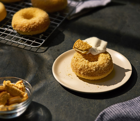 Cake Donut made with Golden OREO Cookie Pieces