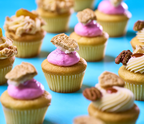 Cupcake Flight made with Golden OREO Cookie Pieces