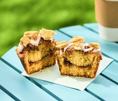 Coffee Cake Muffin made with Golden OREO Cookie Pieces