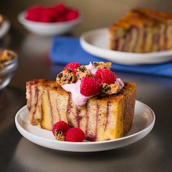 Raspberry Bread Pudding made with Chunky CHIPS AHOY! Cookie Pieces